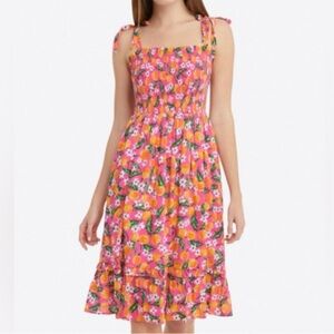 Draper James Orange Blossom Smocked top Sundress. Large